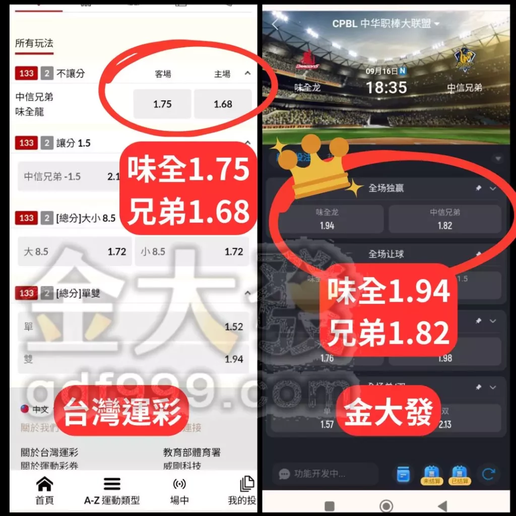 棒球讓分、不讓分意思終極說明書!12種棒球運彩玩法馬上學 6 棒球運彩賠率