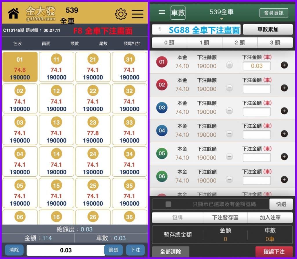 539現金版下注，金大發539開放下注到20:29分！
