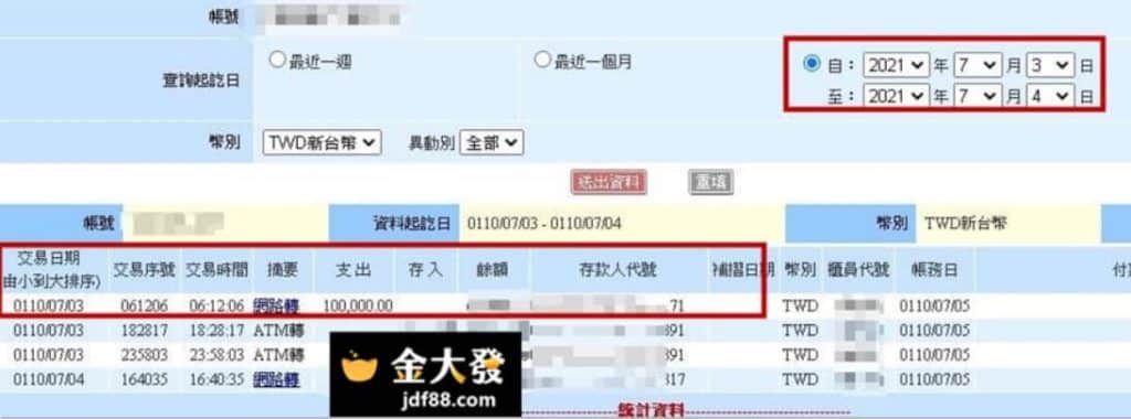 金大發出金