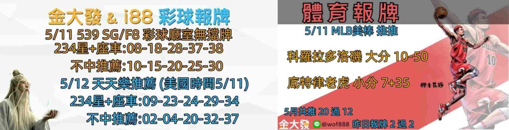 彩球報牌+運彩分析