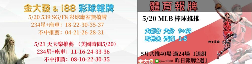 彩球報牌+運彩分析