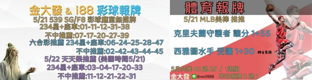 彩球報牌+運彩分析