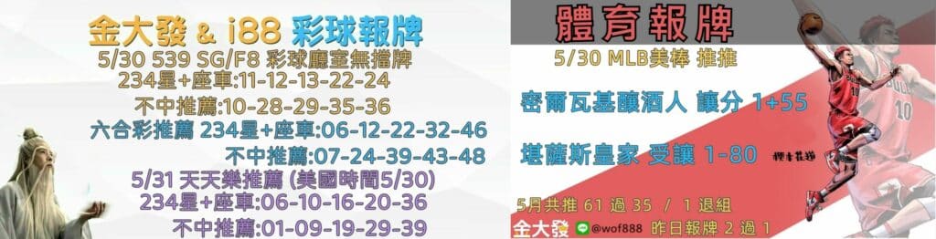 彩球報牌+運彩分析
