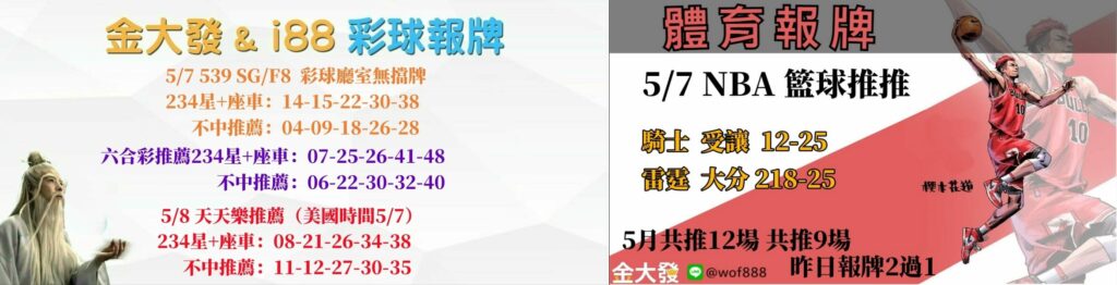 彩球報牌+運彩分析