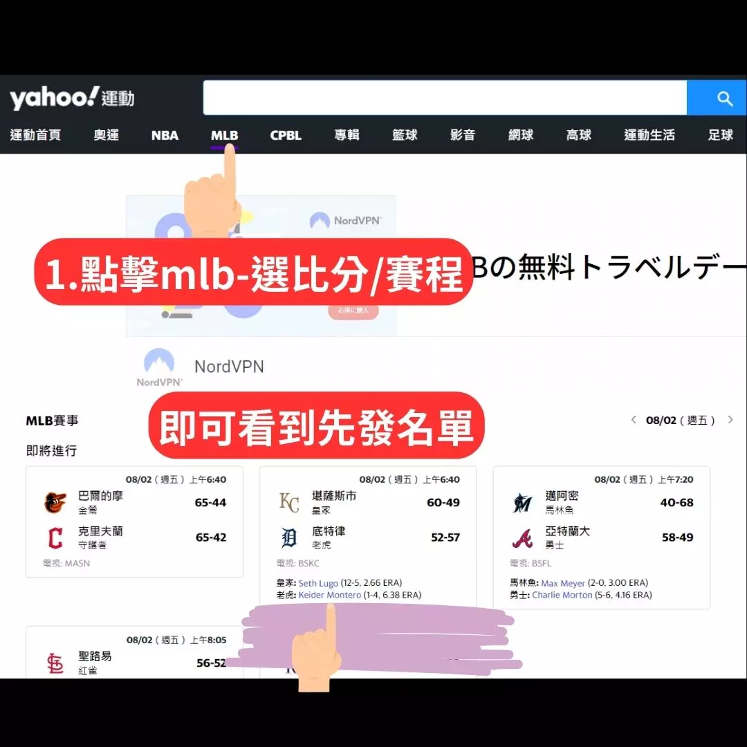 Yahoo的mlb先發名單怎麼看？