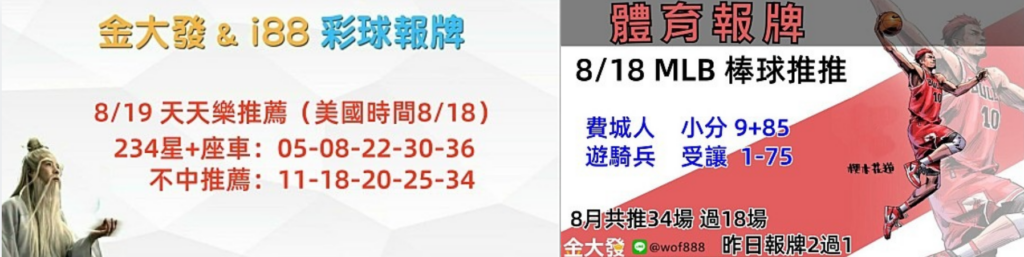 539免費報牌、運彩分析-2024年8月勝率表-金大發娛樂城 21 彩球報牌&運彩報牌