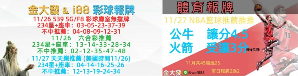 539免費報牌、運彩討論區-2024年11月勝率表-金大發娛樂城 5 1126 1