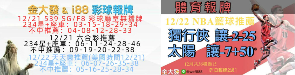 539免費報牌、運彩討論區-2024年12月勝率表-金大發娛樂城 13 1221 合