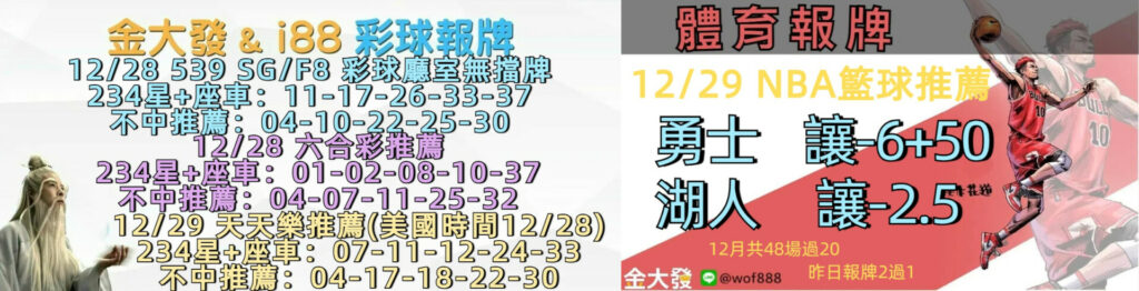 539免費報牌、運彩討論區-2024年12月勝率表-金大發娛樂城 6 1228 合