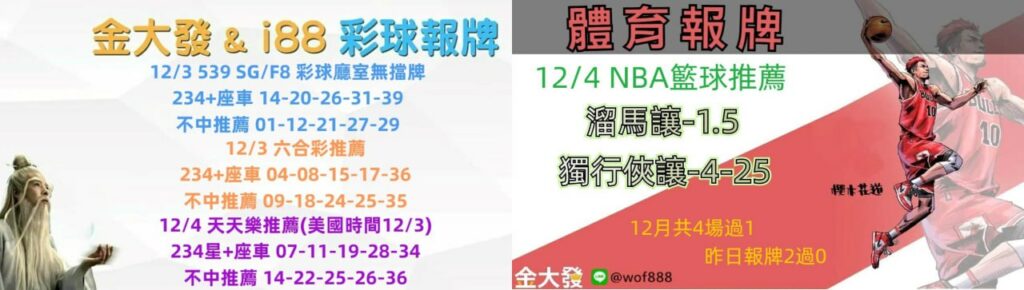 539免費報牌、運彩討論區-2024年12月勝率表-金大發娛樂城 31 photo 2024 12 04 15 18 59