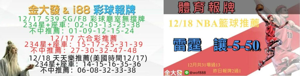 539免費報牌、運彩討論區-2024年12月勝率表-金大發娛樂城 17 photo 2024 12 18 14 08 11