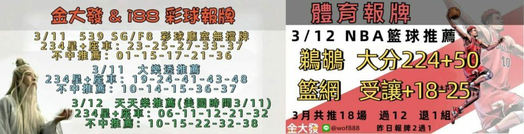 539免費報牌、運彩討論區-2025年3月勝率表-金大發娛樂城 23 3.121212 3