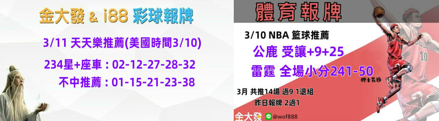 539免費報牌、運彩討論區-2025年3月勝率表-金大發娛樂城 25 33333