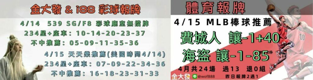 539免費報牌、運彩討論區-2025年4月勝率表-金大發娛樂城 15 15 1