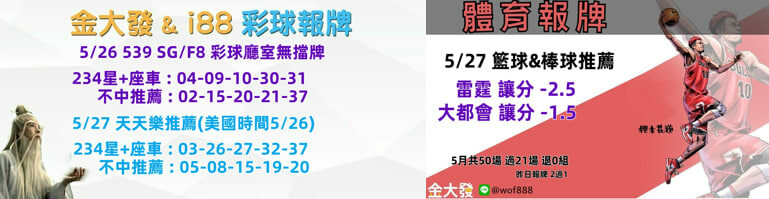 539免費報牌、運彩討論區-2025年5月勝率表-金大發娛樂城 8 photo 2025 05 26 16 14 16
